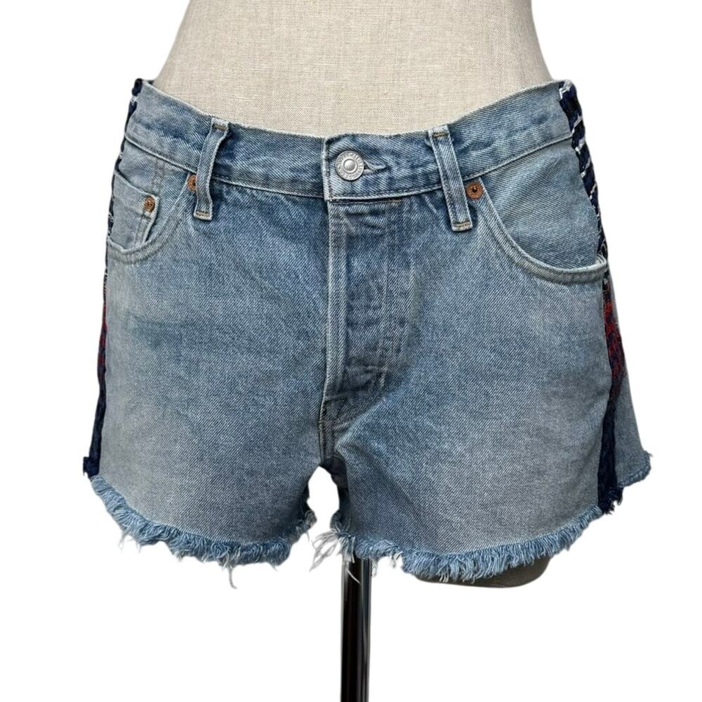 Levi’s 501 Original Made & Crafted Denim Shorts Summer Festival Boho 28